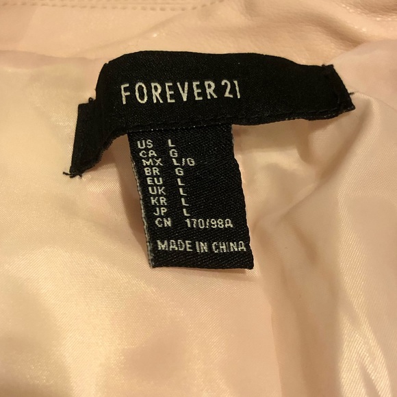 Blush Pink Faux Leather Jacket - Picture 5 of 8